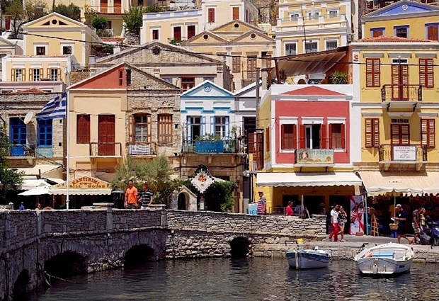 Neoclassical Houses in Symi Island